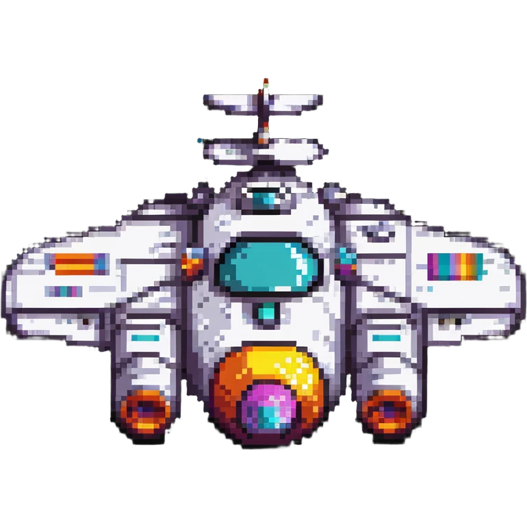 retro space cruiser with rounded edges and colorful details emoji