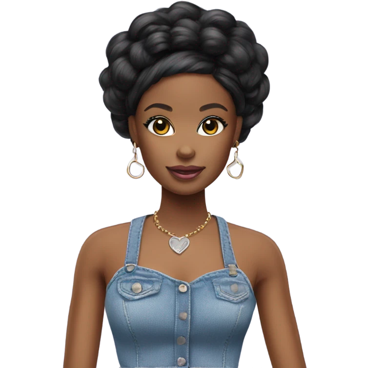 black barbie doll emoji