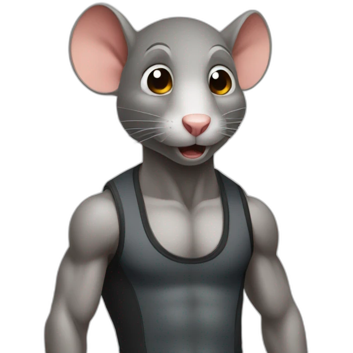 Gymrat as a rat emoji