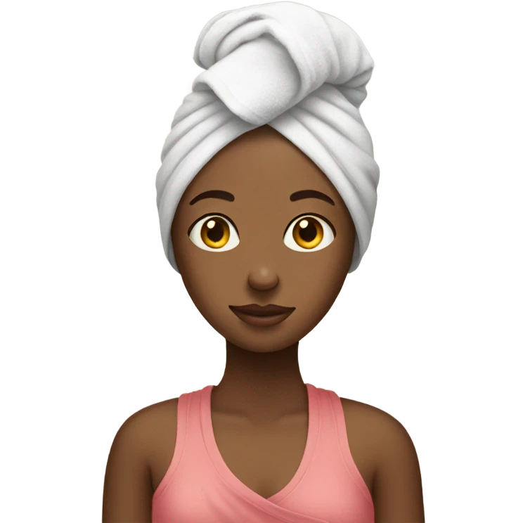 Girl with towel on her head  emoji