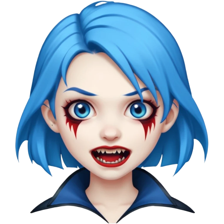 blue haired vampire girl emoji