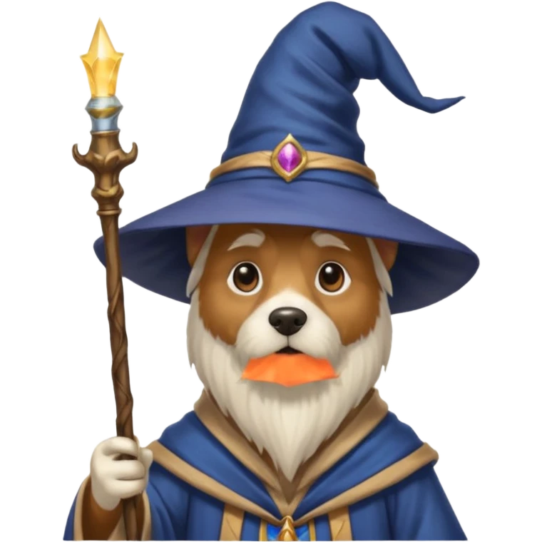 Dog wizard emoji