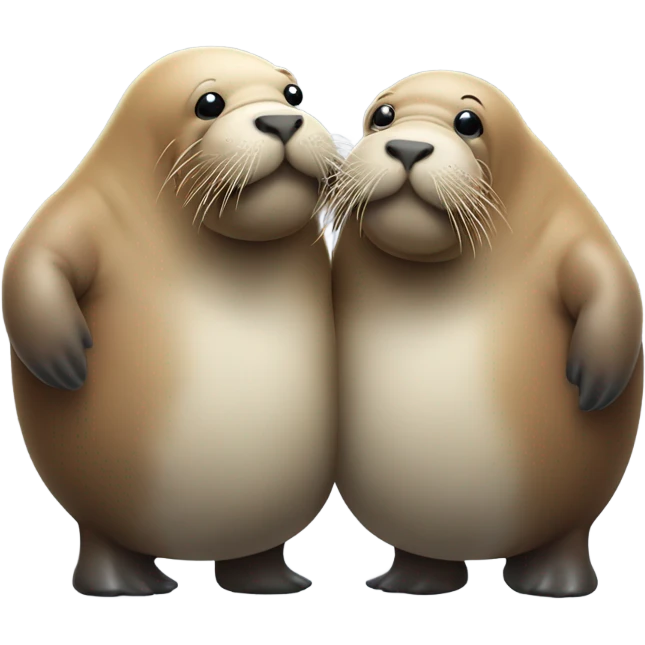 Walrus giving a hug emoji