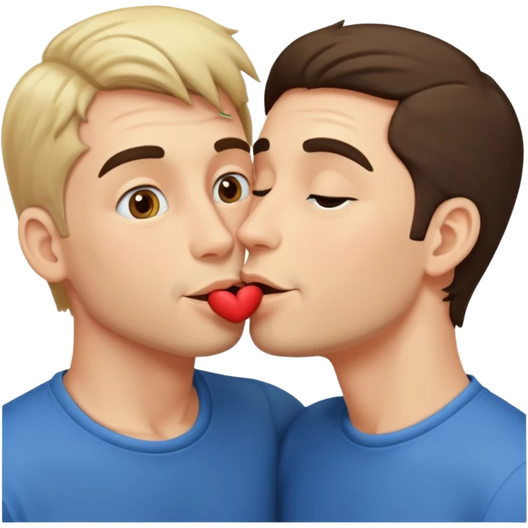 men kissing emoji