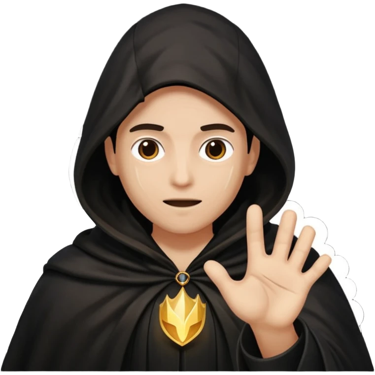 Cloak blowing away, character reaching after it emoji