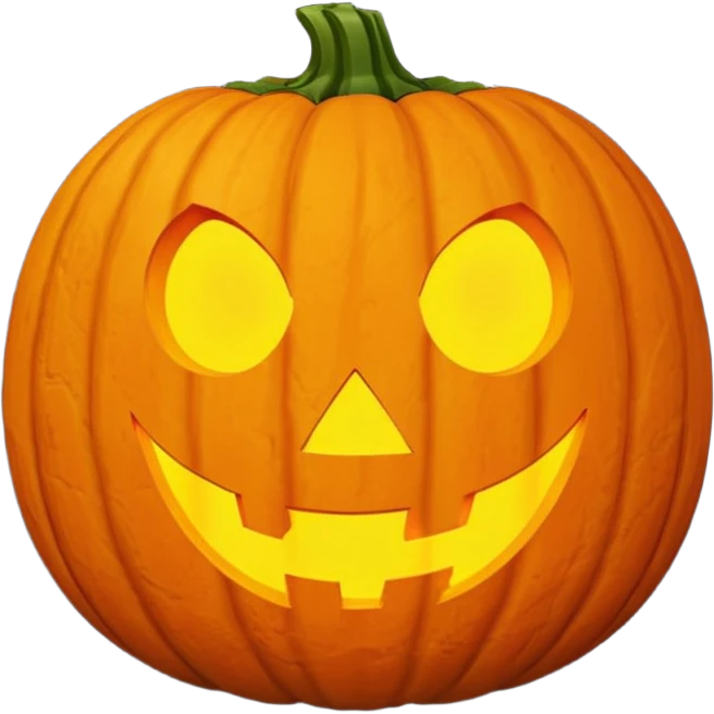 Jack-o’-Lantern – Carved pumpkin with glowing face emoji