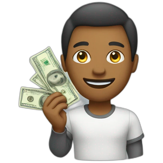 freelancer with money emoji