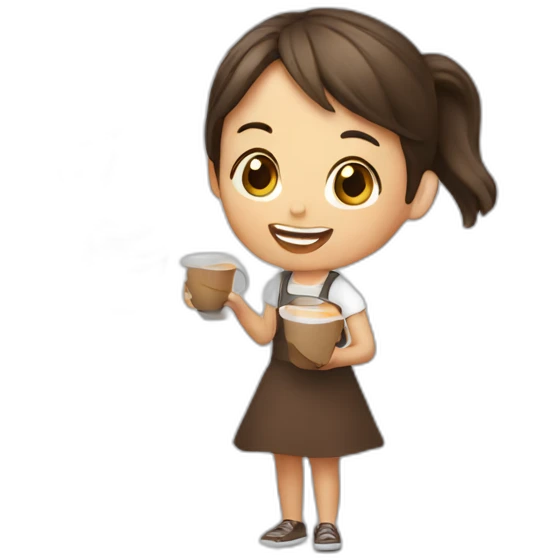 girl juggling with coffee cups emoji