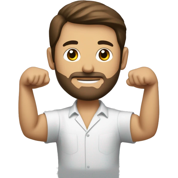 Hombre con pose de autoridad, con los brazos cruzados frente al pecho con una ceja levantada (como diciendo "te lo dije"). emoji