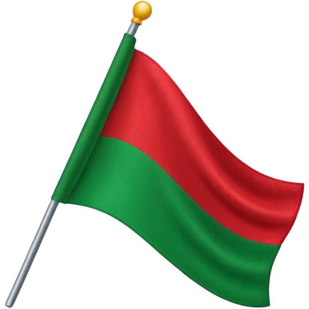 Una bandera roja y verde abajo emoji