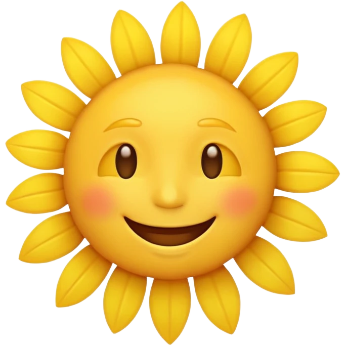 a sunshine emoji with a happy face emoji