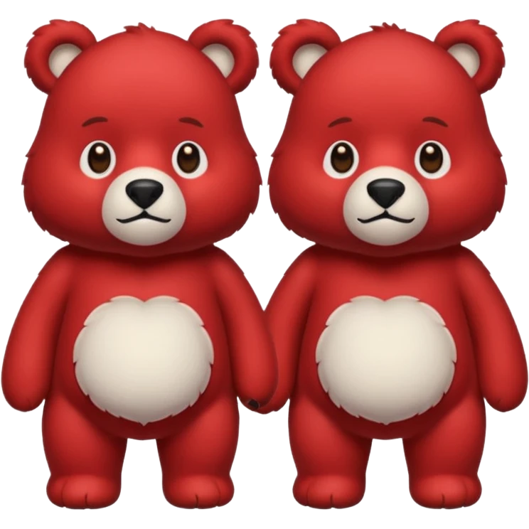 Two red bears 🐻  emoji