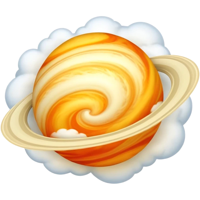 planet Venus with clouds emoji