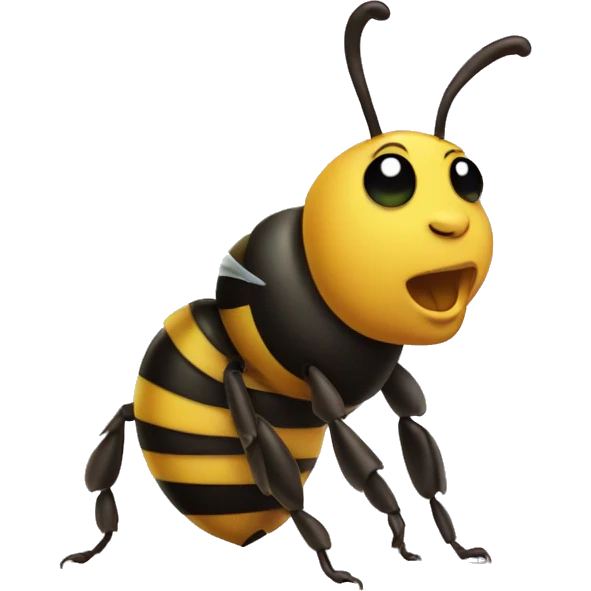 bee eating birthday cae emoji