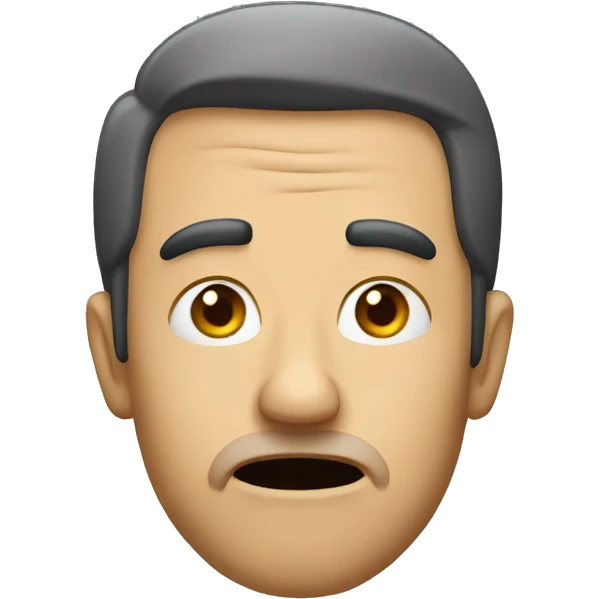 A confused man emoji