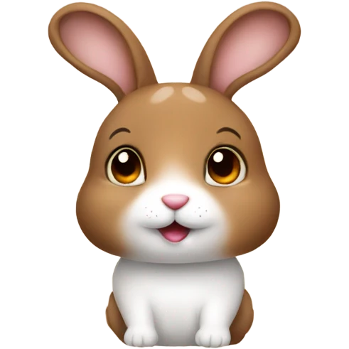 Cute rabbit brown emoji