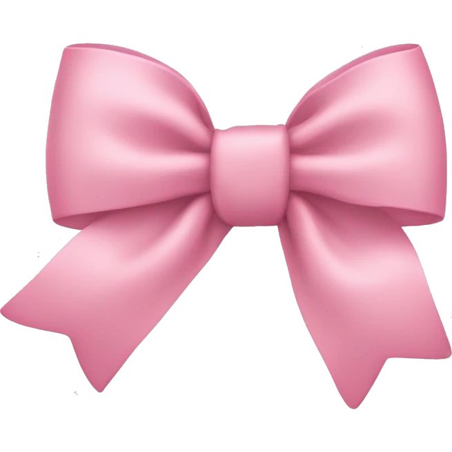 light pink bow on light pink bow emoji