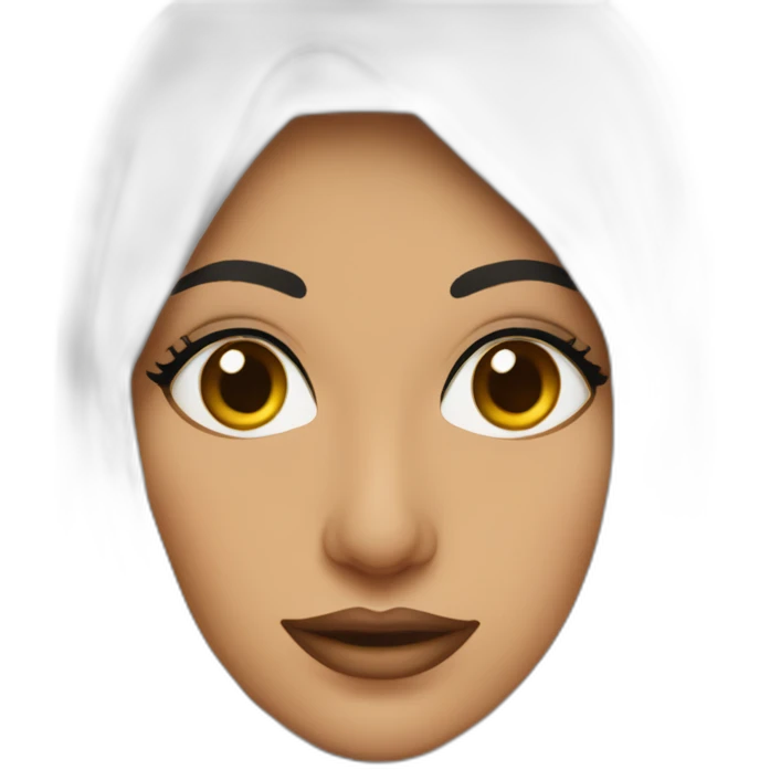 Femme arabe voilée maquillée emoji