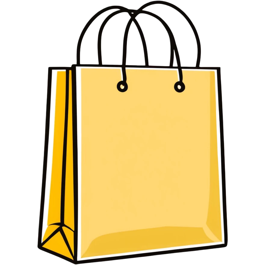Gold shopping bag emoji