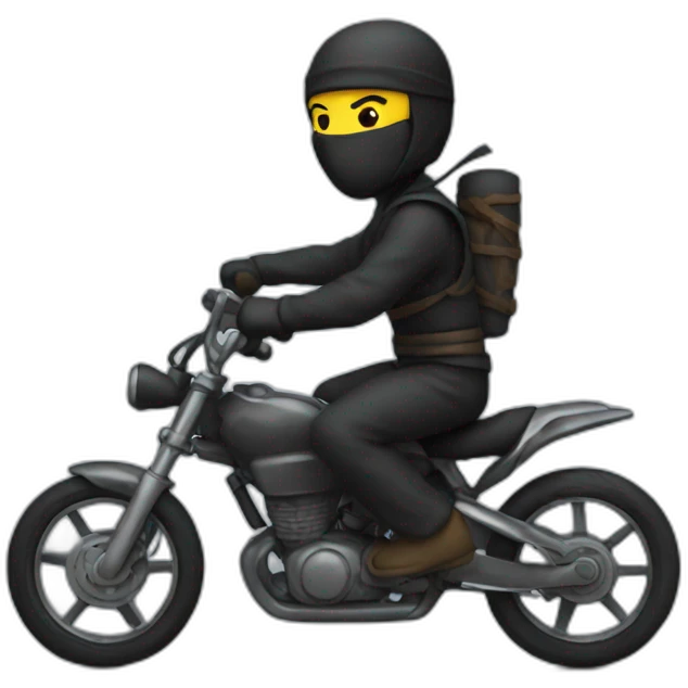Ninja driving bike emoji