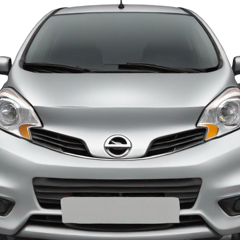 nissan versa note hatchback in silver emoji