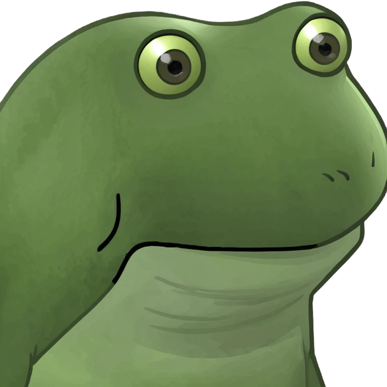 CPU computer chip with bufo frog face, meme style, green emoji