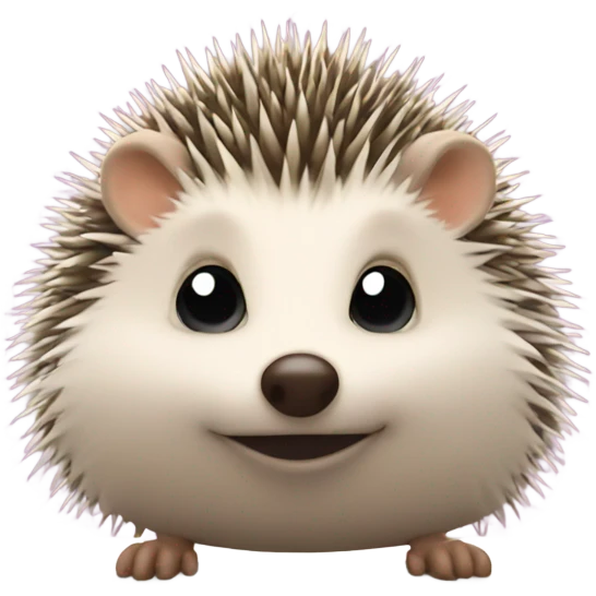 hedgehog with soft spikes on a catwalk emoji
