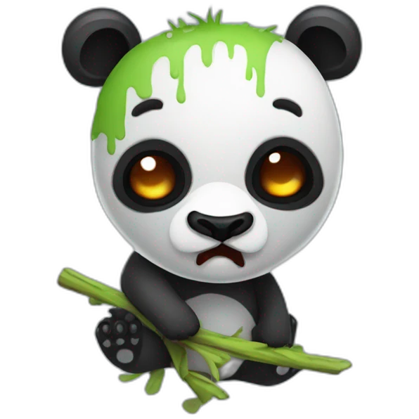 Zombie panda emoji