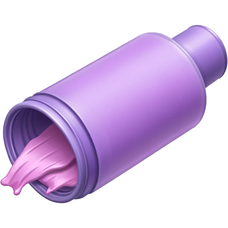 tubes of pastel hair dye in pink and lilac emoji