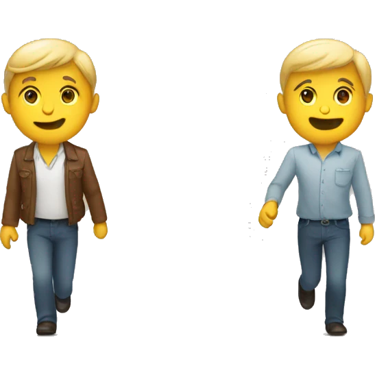 two person alking each other emoji