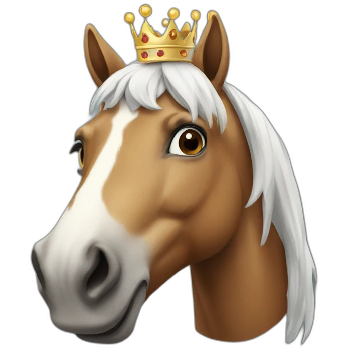 Horse with a crown  emoji