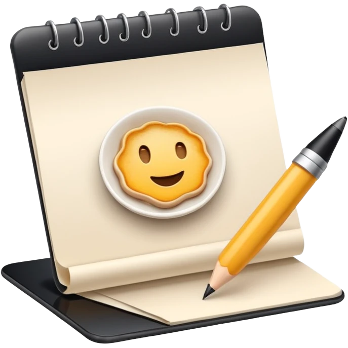 3D icon symbolizing writing a review and sharing opinions, food app context, single object, modern and clean style, soft lighting, isolated, no background emoji