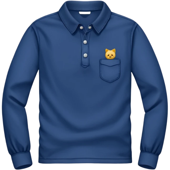 dark blue long sleeve collared top  emoji