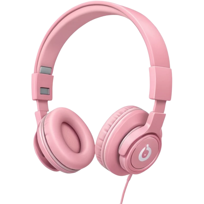 light pink headphones emoji