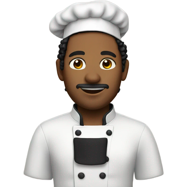 Chef with curly black hair emoji