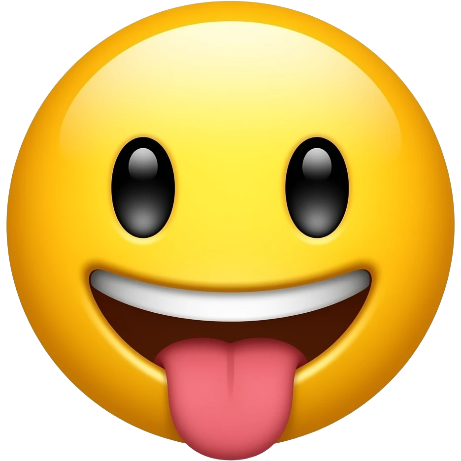 meme amarelo de rosto amarelo mostrando a língua de forma atrevida. emoji