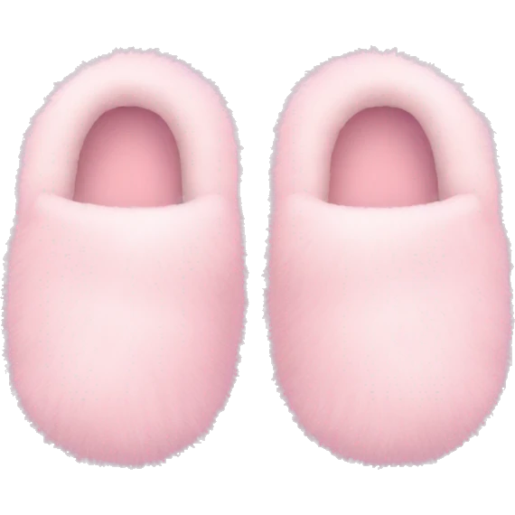 light pink fluffy slippers emoji