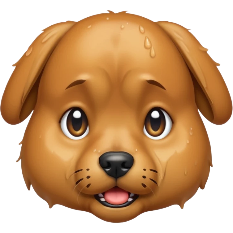 A crying dog emoji