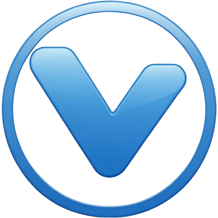 verified checkmark emoji, simple, clear, blue and white, modern, no text emoji