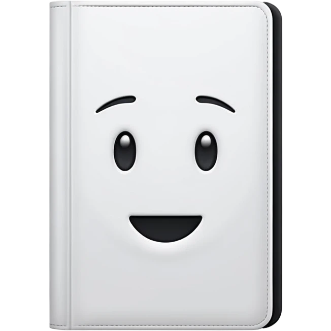 A white cover book emoji
