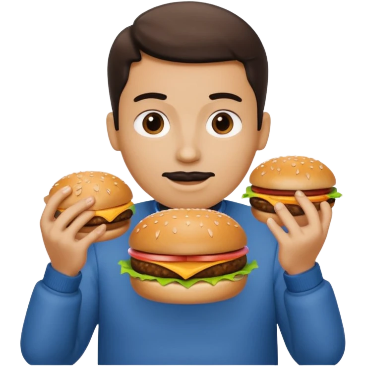 comiendo hamburguesa emoji