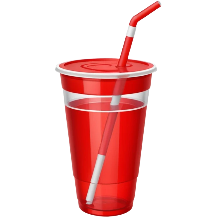 red cup with straw emoji
