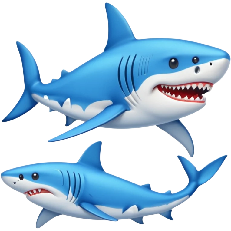 Tiburón con zapatos azules emoji