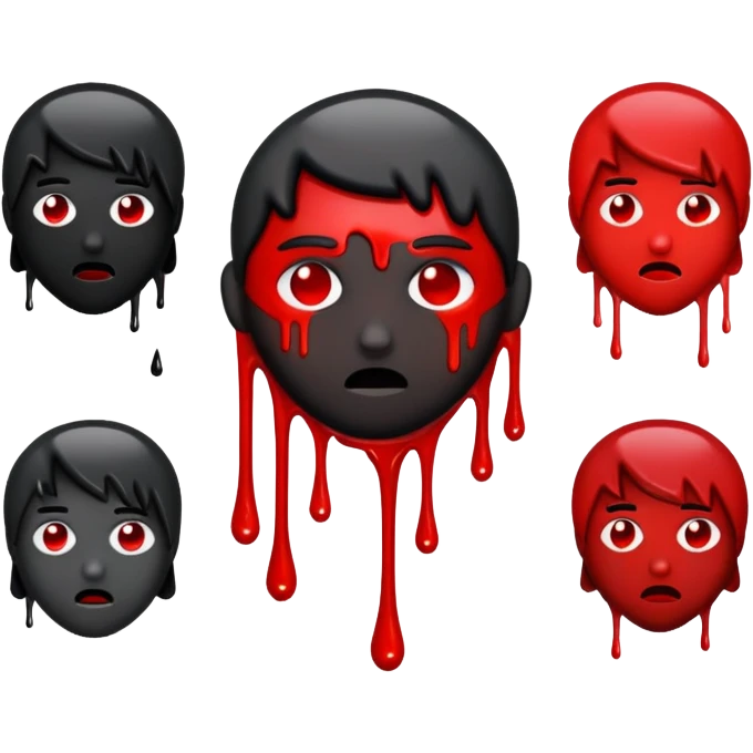 Generate a emoji with a plain white background and all capitalized black colored words  that say BLACK DISCIPLES with the bottom letters very bottoms dripping down like blood that start out black but turn red halfway down the black drips all of them emoji