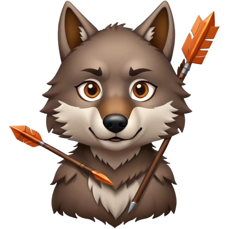 wolf with arrows in him emoji