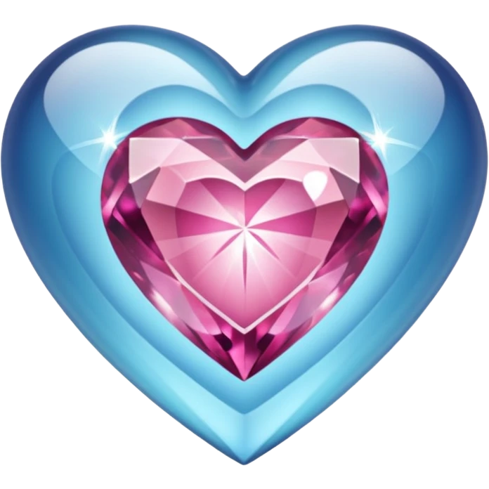 heart with a crystal gem center emoji