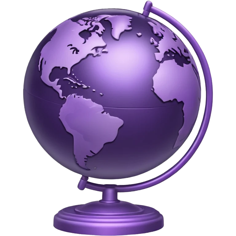 Realistic globe on a stand in muted purple tones emoji