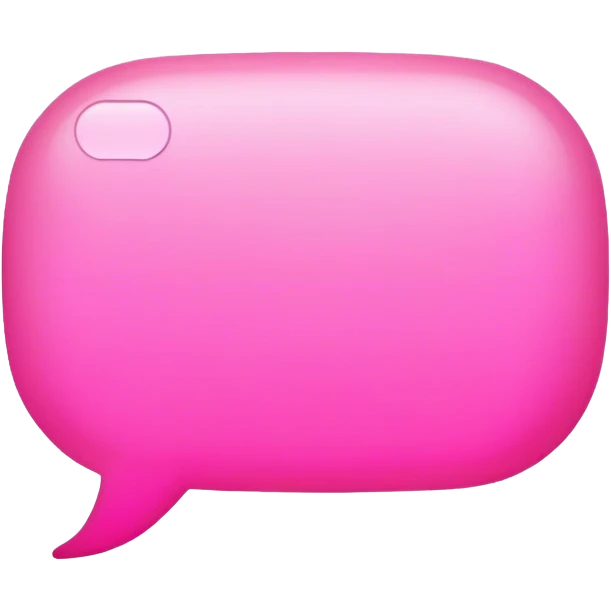 Pink text bubble emoji
