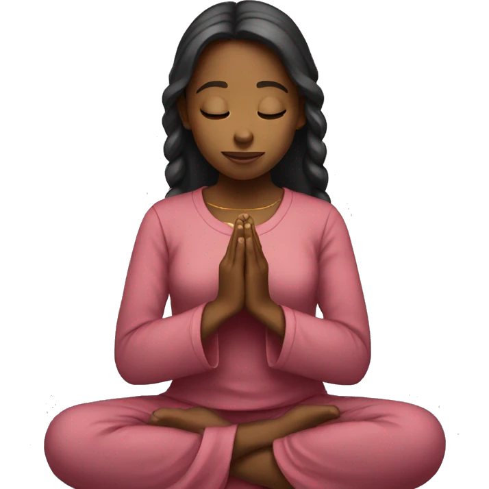 Girl praying emoji