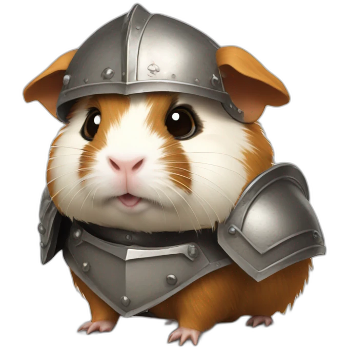 guinea pig with armour emoji